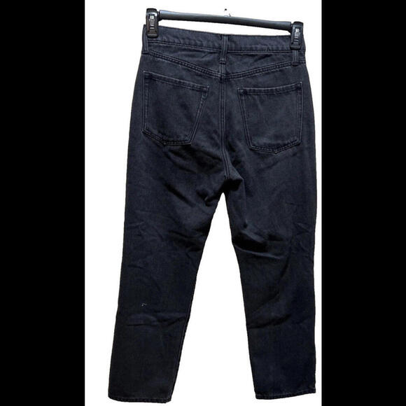 Women's Black Denim Sky Hi Straight Old Navy Jeans/Pants Size 4P - Picture 2 of 2